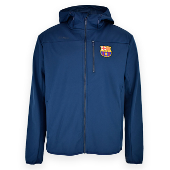FC Barcelona pánská bunda s kapucí Softshell navy light