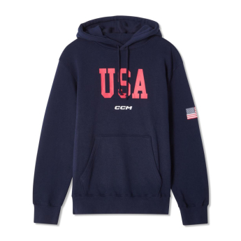 Hokejové reprezentace pánská mikina s kapucí USA Flag navy