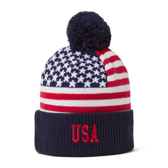 Hokejové reprezentace zimní čepice USA Pom Flag