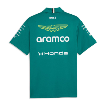 Aston Martin pánské polo tričko green official Teamline Replica F1 Team 2026