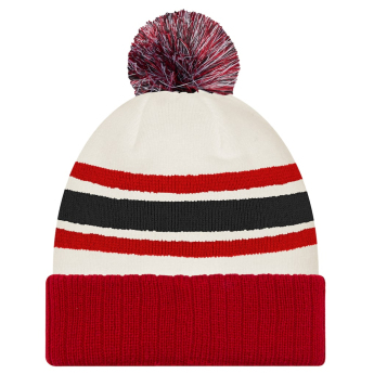 Hokejové reprezentace zimní čepice Canada Milano Cortina 2026 Winter Olympics Striped Cuffed Knit Hat with Pom