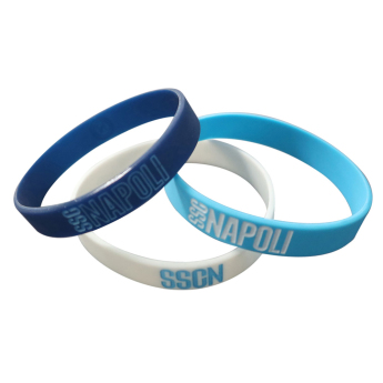SSC Napoli gumový náramek 3pack Silicone