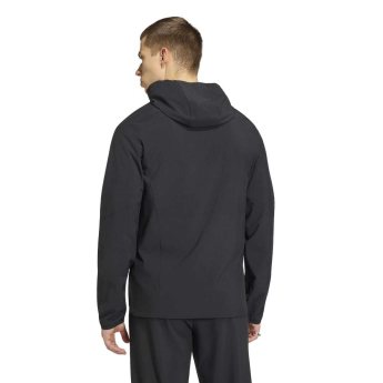 Real Madrid pánská bunda s kapucí Travel Windbreaker black
