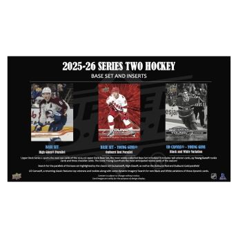 NHL boxy hokejové karty NHL 2025-26 Upper Deck Series 2 Hobby Box