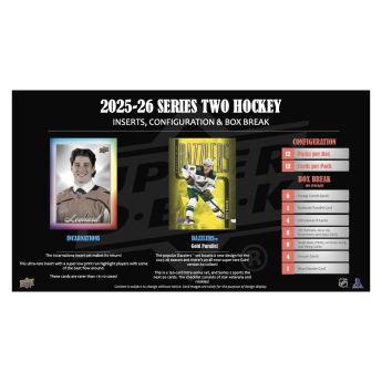 NHL boxy hokejové karty NHL 2025-26 Upper Deck Series 2 Hobby Box