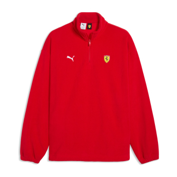 2026 Scuderia Ferrari F1 Mens 1/4 Zip Sweatshirt red