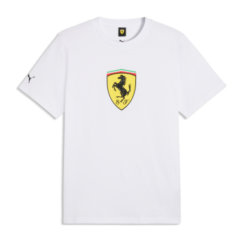 2026 Scuderia Ferrari F1 Mens Large Logo T-Shirt white
