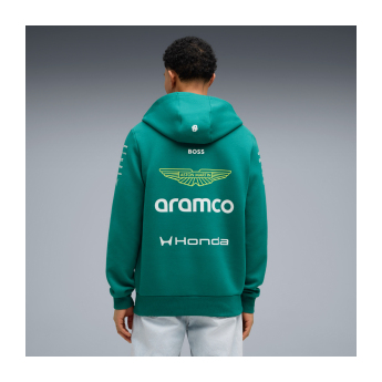 Aston Martin pánská mikina s kapucí green official Teamline Replica F1 Team 2026
