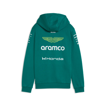 Aston Martin dětská mikina s kapucí green official Teamline Replica F1 Team 2026