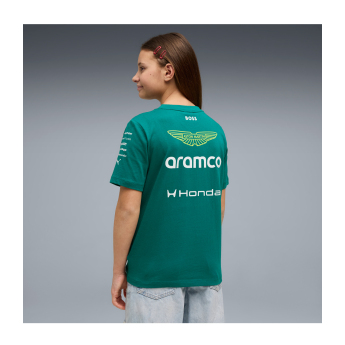 Aston Martin dětské tričko green official Teamline Replica F1 Team 2026