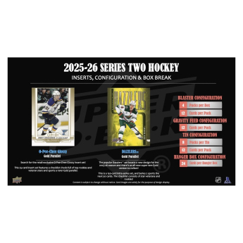 NHL boxy hokejové karty NHL 2025-26 Upper Deck Series 2 Blaster Box