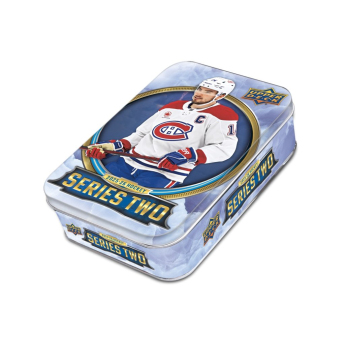 NHL boxy hokejové karty NHL 2025-26 Upper Deck Series 2 Tin Box