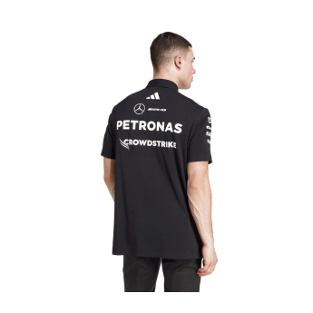 Mercedes AMG Petronas pánské polo tričko black official Teamline Replica F1 Team 2025