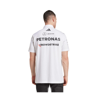 Mercedes AMG Petronas pánské polo tričko white official Teamline Replica F1 Team 2025