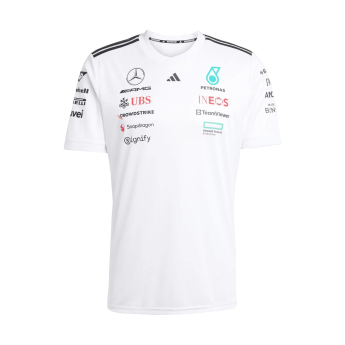 Mercedes AMG Petronas pánské tričko white official Teamline Replica F1 Team 2025