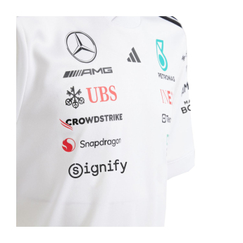 Mercedes AMG Petronas dětské tričko white official Teamline Replica F1 Team 2025