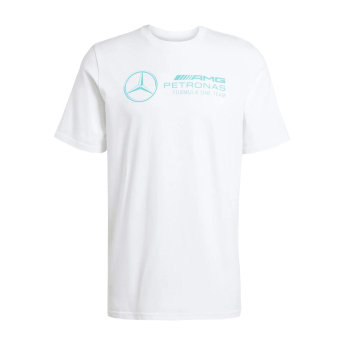 Mercedes AMG Petronas pánské tričko Logo white F1 Team 2025
