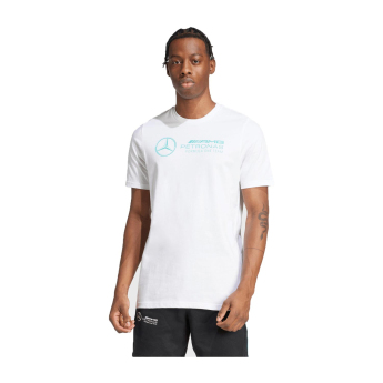 Mercedes AMG Petronas pánské tričko Logo white F1 Team 2025