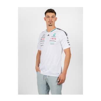 Mercedes AMG Petronas pánské tričko white official Teamline Replica F1 Team 2026