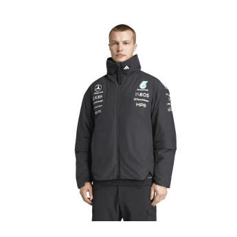 Mercedes AMG Petronas pánská bunda s kapucí Rain black F1 Team 2026