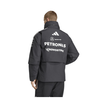 Mercedes AMG Petronas pánská bunda s kapucí Rain black F1 Team 2026