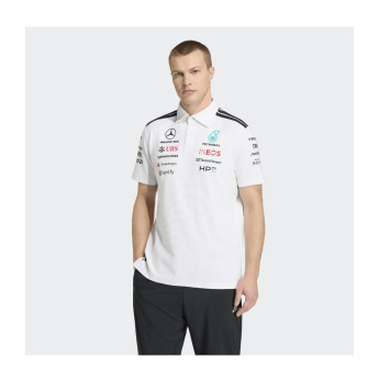 Mercedes AMG Petronas pánské polo tričko white official Teamline Replica F1 Team 2026