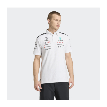 Mercedes AMG Petronas pánské polo tričko white official Teamline Replica F1 Team 2026