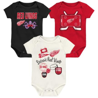 Detroit Red Wings dětské body Littlest Player 3Pk Creeper Se