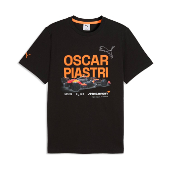 Mclaren Honda pánské tričko Oscar Piastri black F1 Team 2026