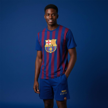 FC Barcelona pánské pyžamo Short stripe