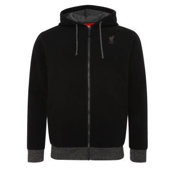 FC Liverpool pánská mikina s kapucí zip thru black