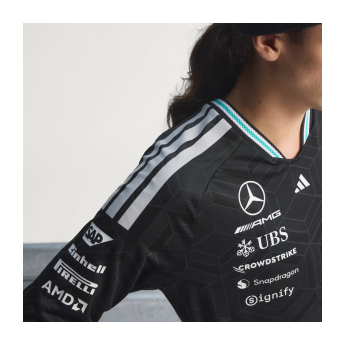 Mercedes AMG Petronas pánské tričko s dlouhým rukávem black official Teamline Replica F1 Team 2026