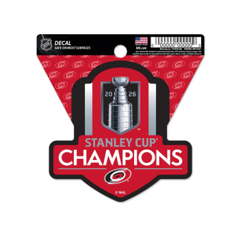 Samolepka Carolina Hurricanes NHL 2026 Stanley Cup Champions Multi Decal
