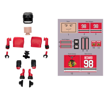 Chicago Blackhawks figurka Connor Bedard #98 NHL Construct