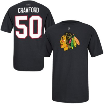 Chicago Blackhawks Tričko Corey Crawford #50 černé