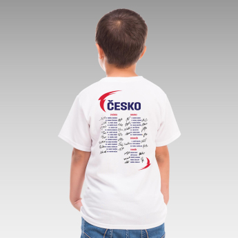 Hokejové reprezentace dětské tričko HOŠI DĚKUJEM Ice Hockey World Championship Czechia MS 2024 White