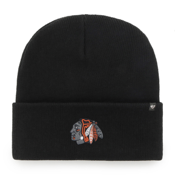 Chicago Blackhawks zimní čepice Haymaker ´47 Cuff Knit black night