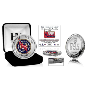 Washington Capitals sběratelská mince Alex Ovechkin #8 The GR8 Chase Scorer 39mm Silver Coin