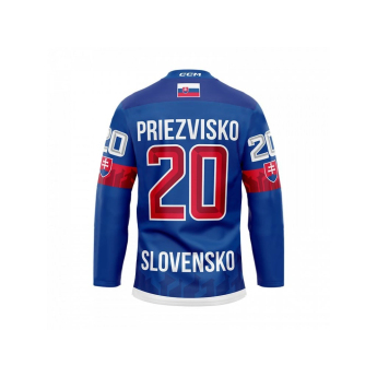 Hokejové reprezentace hokejový dres Slovakia Juraj Slafkovský #20 CCM Hockey fan blue