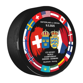 Hokejové reprezentace puk Ice Hockey World Championship Sweden | Denmark MS 2025 Dueling 09.05.2025 Switzerland vs. Czechia