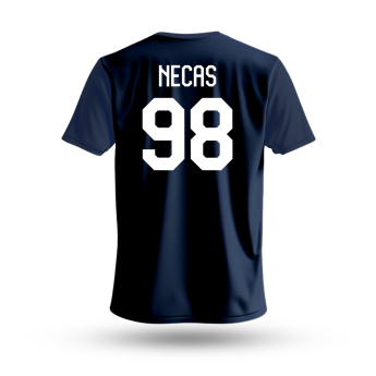 Hokejové reprezentace pánské tričko Czech republic Martin Nečas #98 National Emblem 2025 Navy
