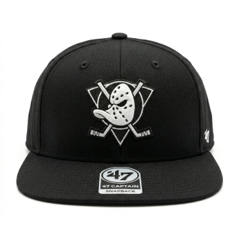 Anaheim Ducks čepice baseballová kšiltovka NHL No Shot ’47 CAPTAIN Black/White