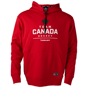Hokejové reprezentace pánská mikina s kapucí CANADA Bauer Olympic red
