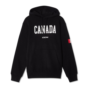 Hokejové reprezentace pánská mikina s kapucí Canada Flag black