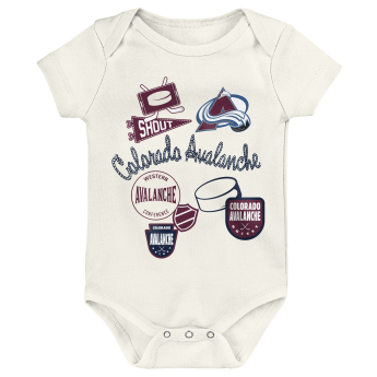 Colorado Avalanche dětské body Littlest Player 3Pk Creeper Se