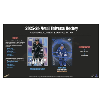 NHL boxy hokejové karty NHL 2025-26 Upper Deck Skybox Metal Universe Blaster Box