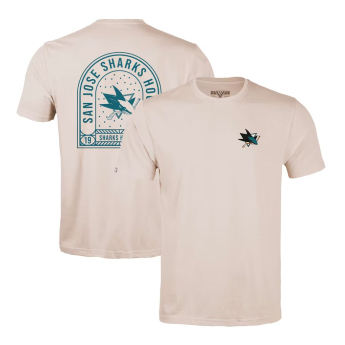 San Jose Sharks pánské tričko NHL Levelwear Richmond Stained Glass T-Shirt - Khaki