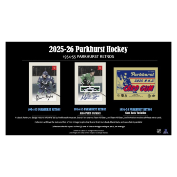 NHL produkty hokejové karty NHL 2025-26 Upper Deck Parkhurst Hockey Hobby box