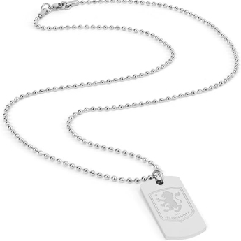 Aston Villa řetízek na krk s přívěškem Engraved Dog Tag & Chain