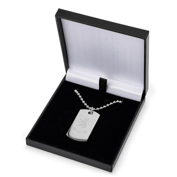 Aston Villa řetízek na krk s přívěškem Engraved Dog Tag & Chain